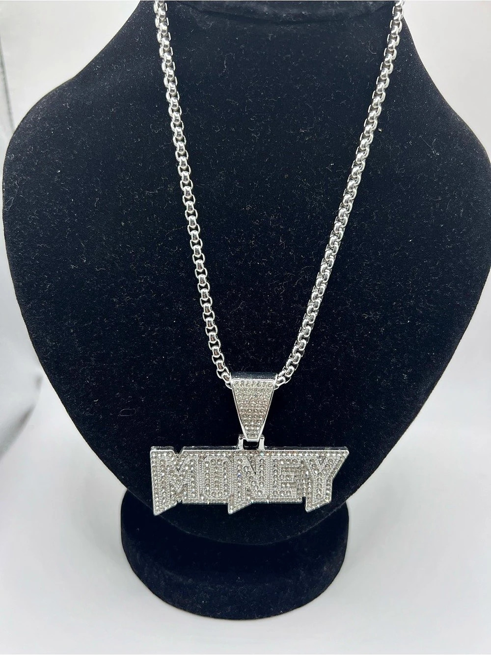 Iced Out “Money” Pendant Necklace